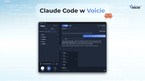Claude Code w Voicie - agent AI w graficznej nakładce na terminal, na macOS i Windows
