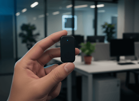 Urządzenie Voicie Bridge trzymane w dłoni, kompaktowy rejestrator do noszenia